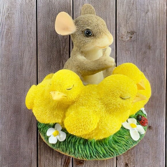 Charming Tails Fitz And Floyd Figurine Resin Whimsical Shhh Don’t Make A Peep - Picture 1 of 13